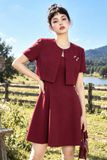  Áo khoác nhỏ mùa hè Đỏ đính charms 