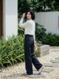  Quần suông basic màu ghi tàn 
