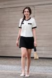  Chân váy A mini basic phối dây lấp lánh Đen 