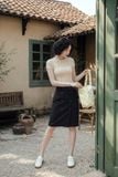  Chân váy A basic 6 khuy Đen 