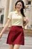 Chân váy A mini basic túi cơi Đỏ đô