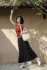 Chân váy dập ly basic đen