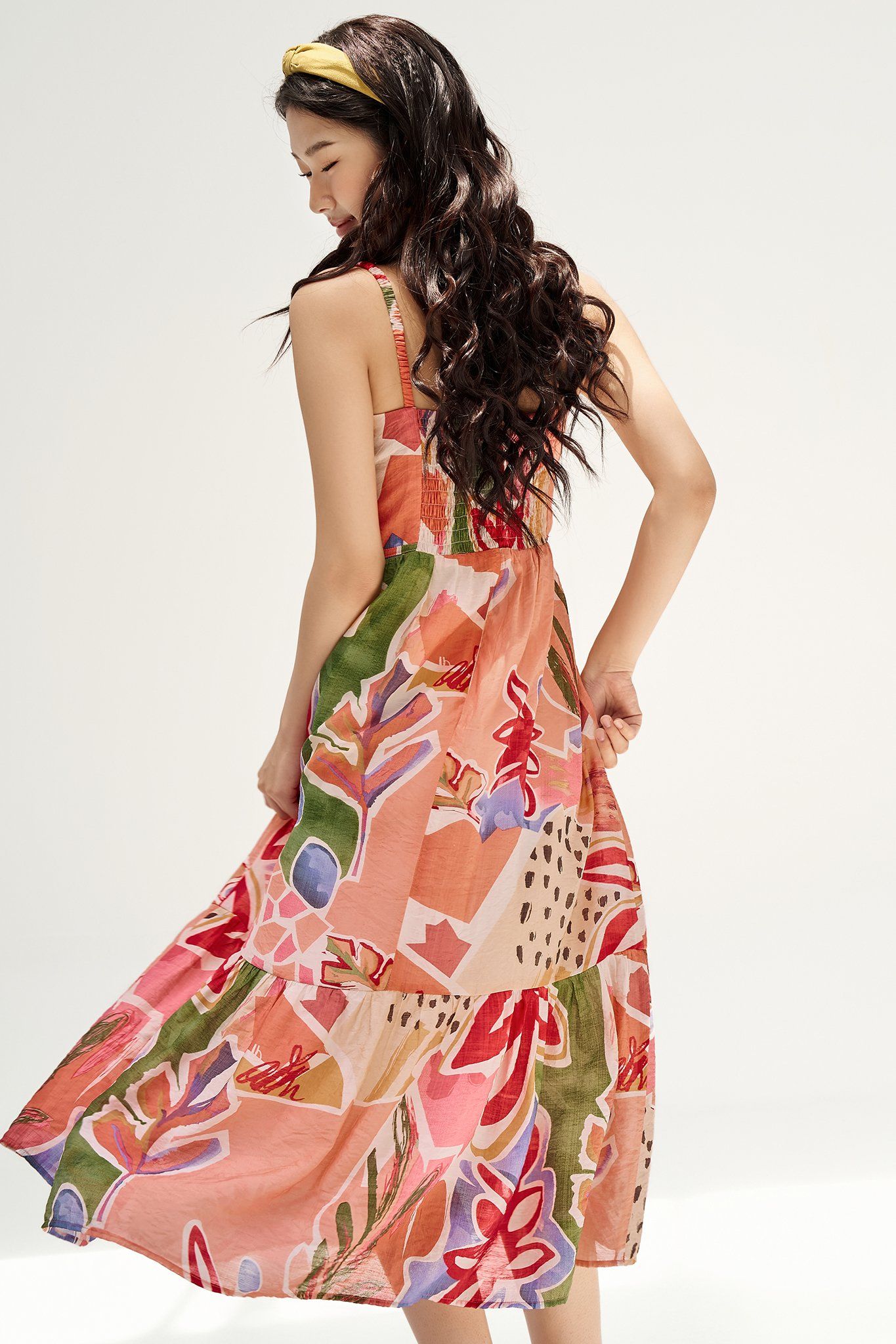 Đầm maxi voan tơ pink summer