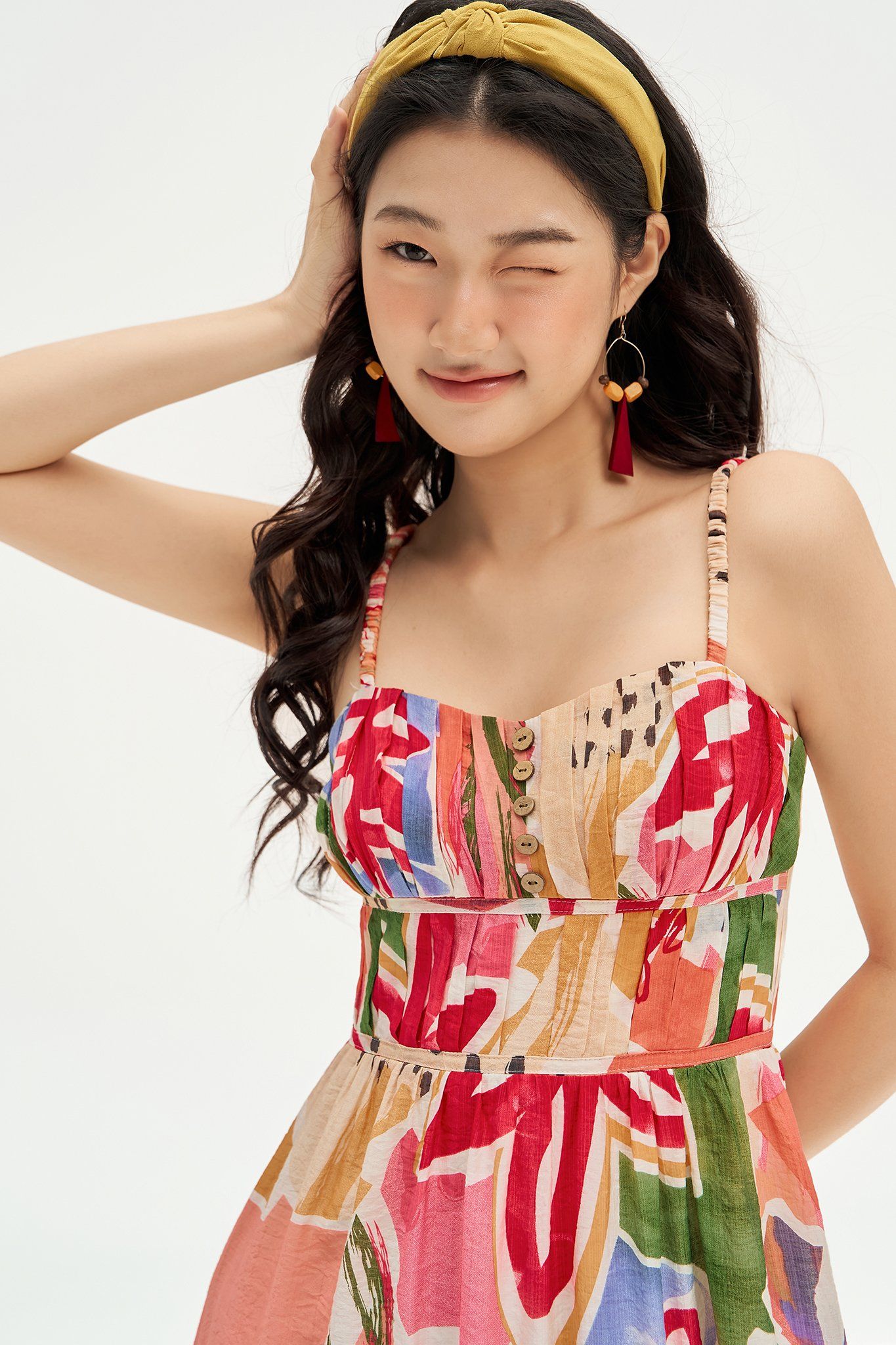 Đầm maxi voan tơ pink summer