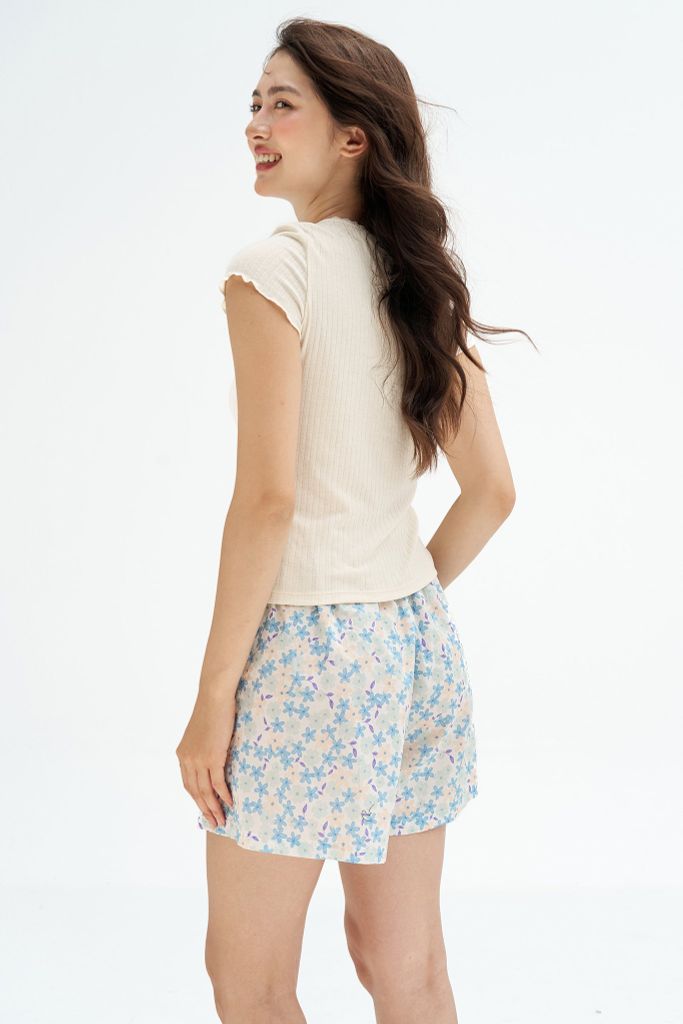 Bộ mặc nhà áo thun quần shorts xanh mint