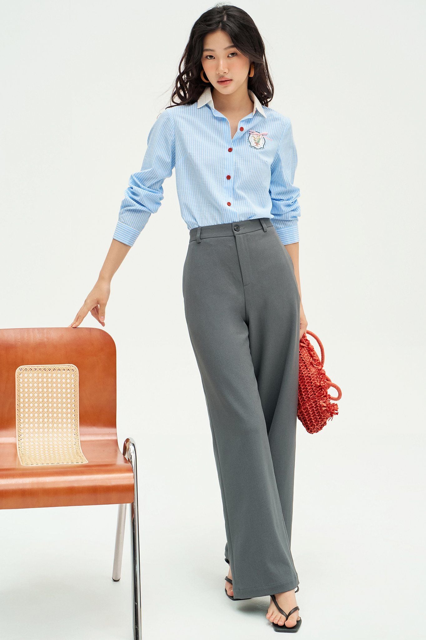 Quần ống rộng tàn basic