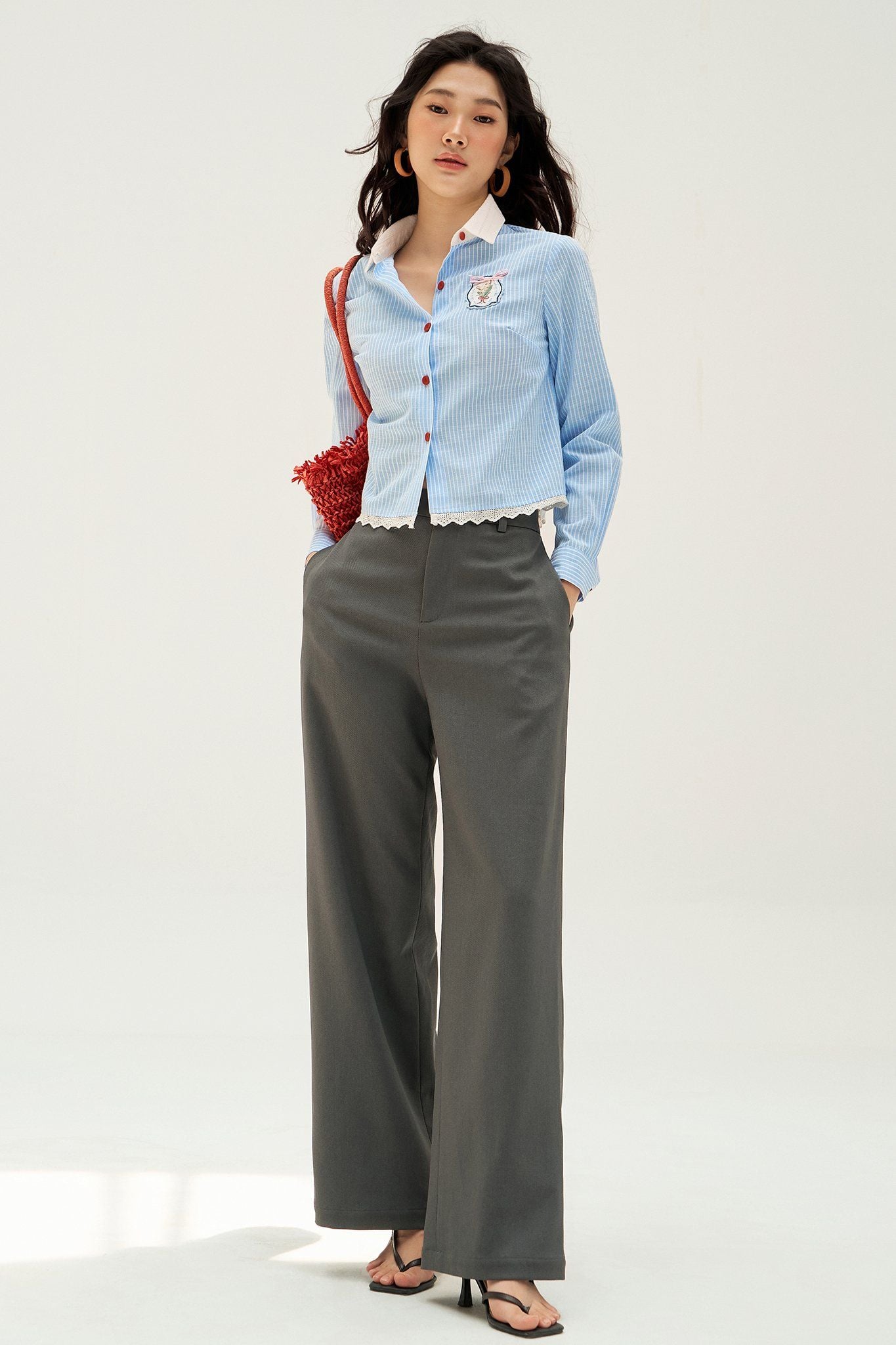 Quần ống rộng tàn basic