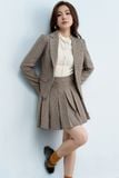  Blazer houndstooth nâu dáng ôm 1 hàng khuy royal 