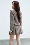  Blazer houndstooth nâu dáng ôm 1 hàng khuy royal 