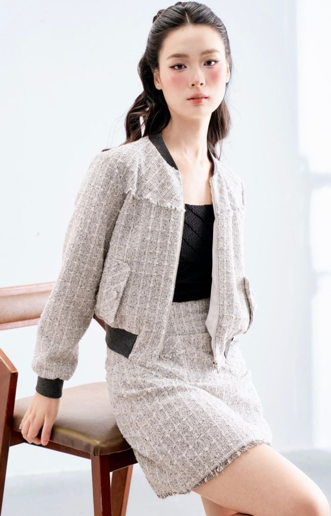 Áo 2 dây ren gân đen