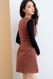  Đầm mini len karo đỏ 