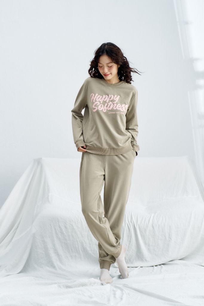 Set nỉ xanh olive in quote