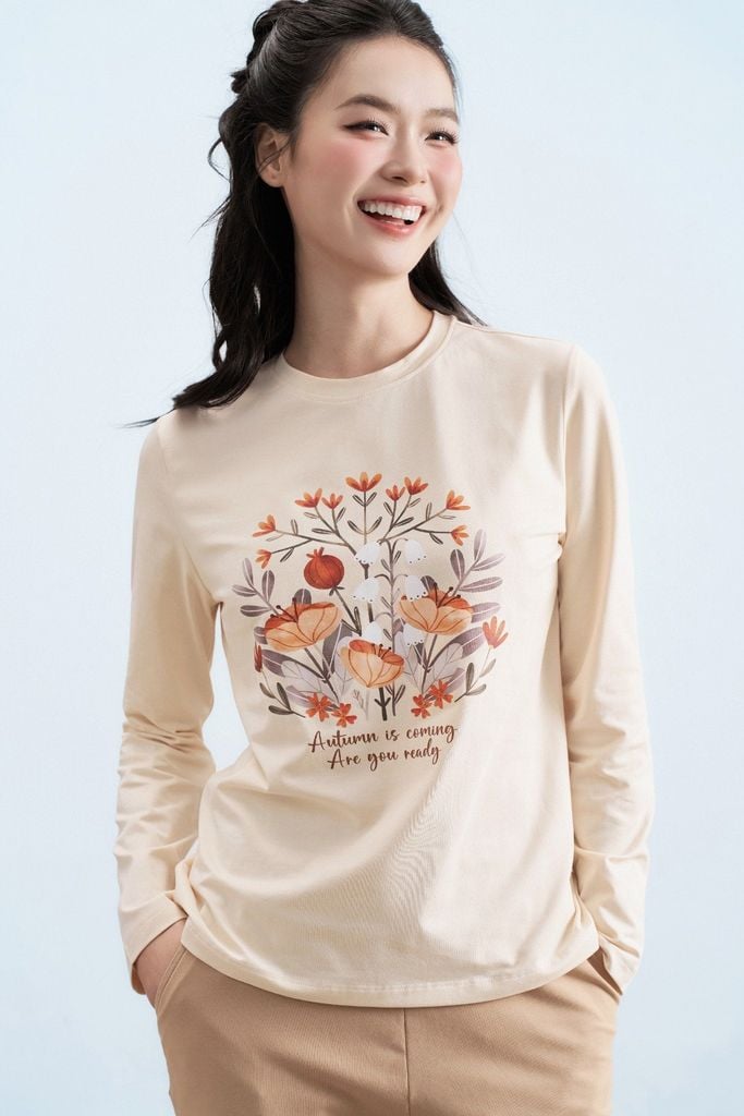 Set home thun dài kem in hoa