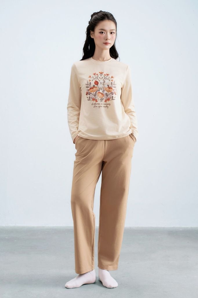 Set home thun dài kem in hoa