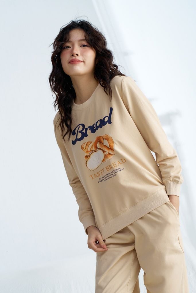 Set nỉ dài màu be in Bread