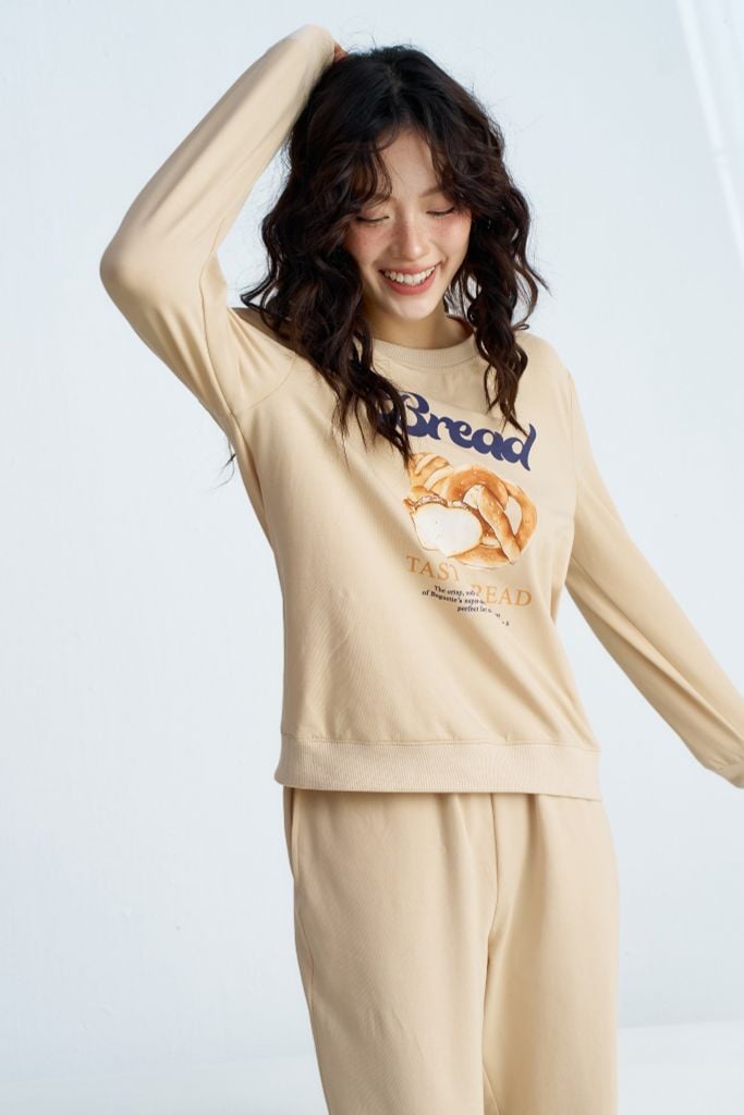 Set nỉ dài màu be in Bread