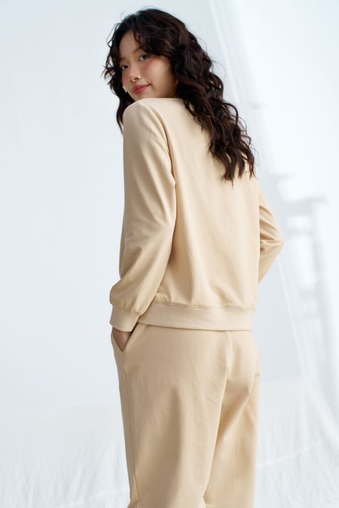 Set nỉ dài màu be in Bread