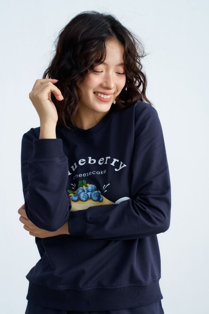 Set nỉ dài màu navy in Cheese Cake