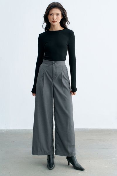 Áo ôm dài tay basic đen