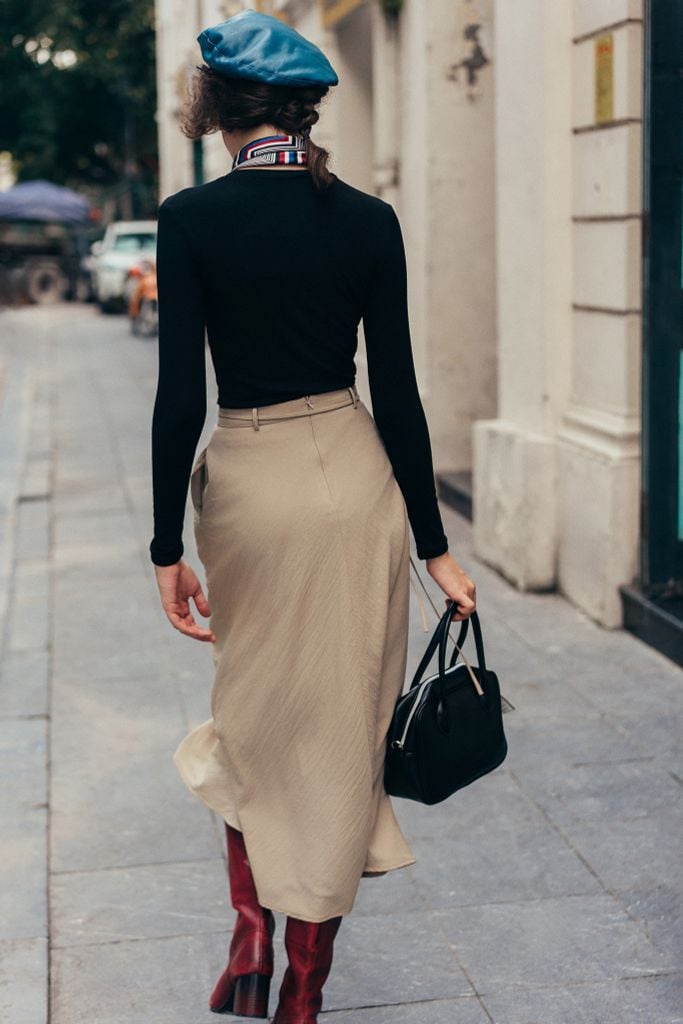 Áo ôm dài tay basic đen