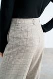  Quần suông houndstooth nâu 