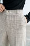  Quần suông houndstooth nâu 