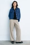 Quần suông houndstooth nâu 