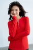 Top len đỏ cam tay dài kéo khoá cổ