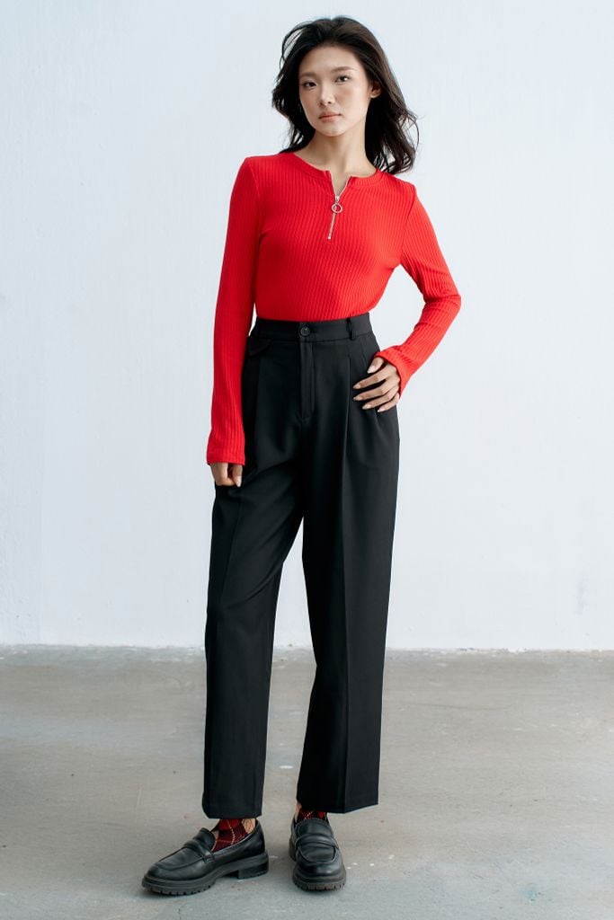 Quần smart đen basic