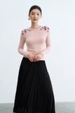 Chân váy dập ly basic đen 