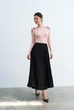  Chân váy dập ly basic đen 
