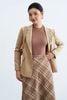 Blazer cổ 2 ve basic 1 khuy latte