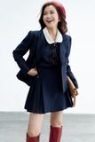  Blazer navy dáng ôm 2 hàng khuy royal 