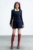 Blazer navy dáng ôm 2 hàng khuy royal