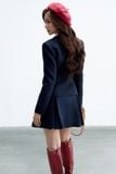  Blazer navy dáng ôm 2 hàng khuy royal 