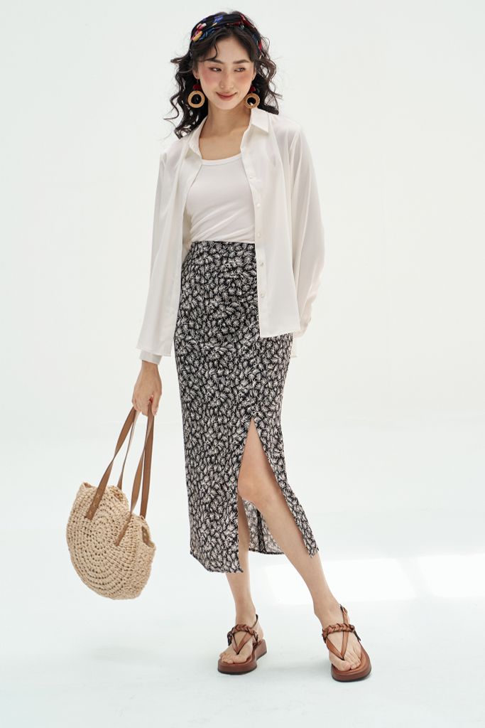 Sơ mi lụa trắng basic