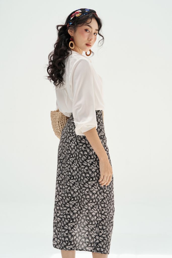 Sơ mi lụa trắng basic