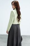  Chân váy dập ly basic ghi 