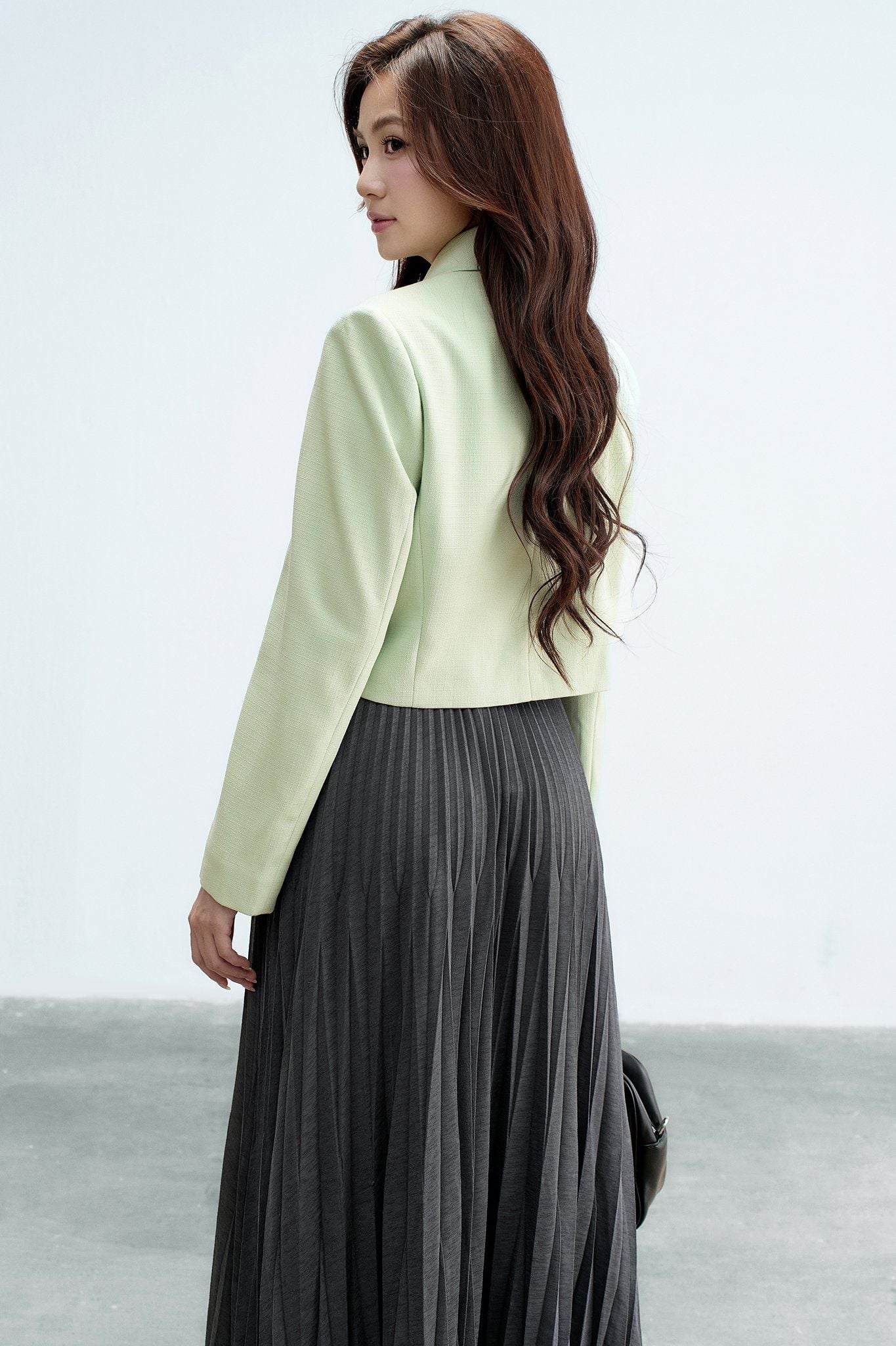 Áo blazer tech xanh mint