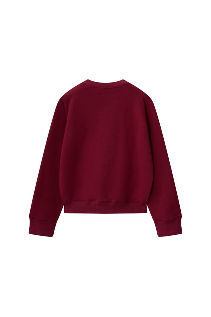 Áo nỉ đỏ đô in tuần lộc