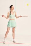  Áo tank top thể thao macaron - xanh light lemon 