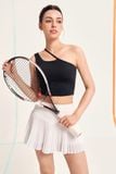  Áo crop top chéo vai - đen 