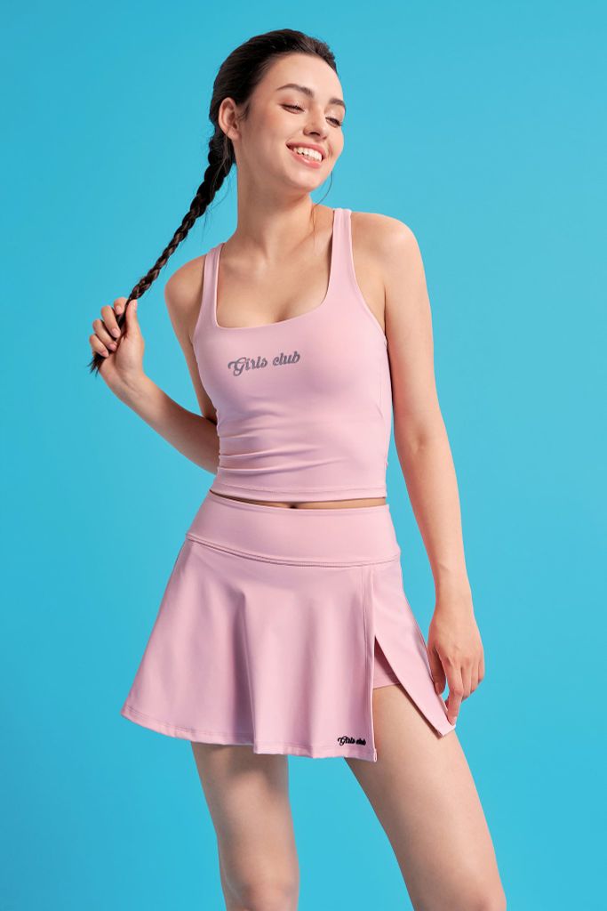 Áo top thể thao Flexa - Hồng Powder Pink