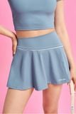  Chân váy sideline xoè rủ cạp chéo - xanh ash blue 