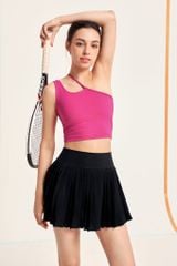  Áo crop top chéo vai - hồng hyper pink 