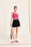  Áo crop top chéo vai - hồng hyper pink 