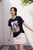 Áo T-shirt navy in Nàng A Mị