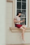  Chân váy A mini basic túi cơi Đỏ đô 