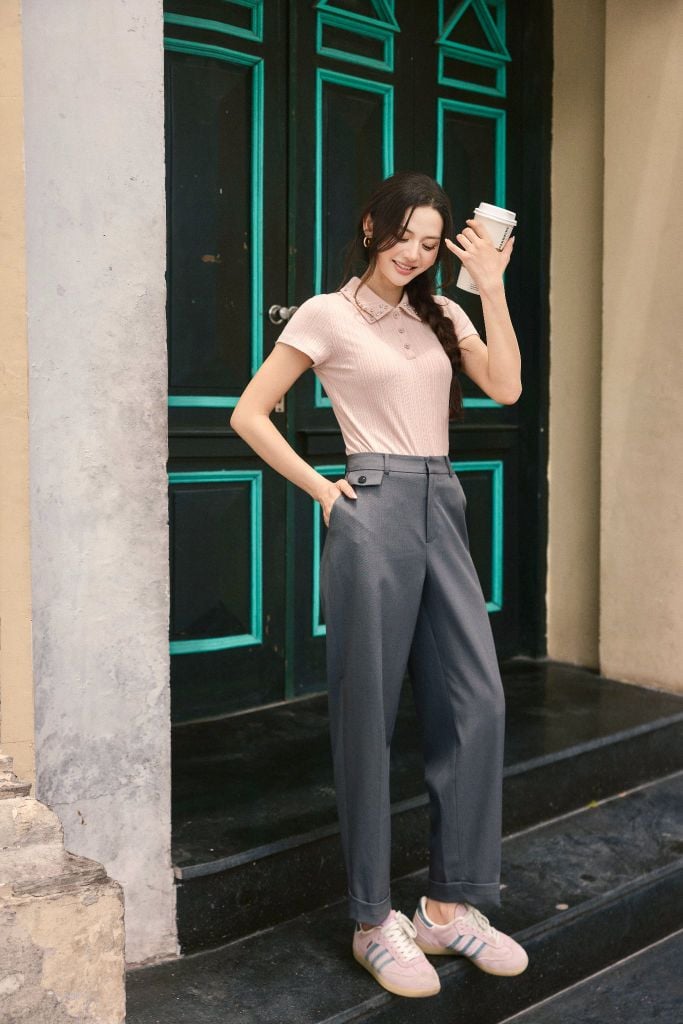 Quần ống đứng smart màu Tàn