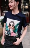  Áo T-shirt navy in Nàng A Mị 